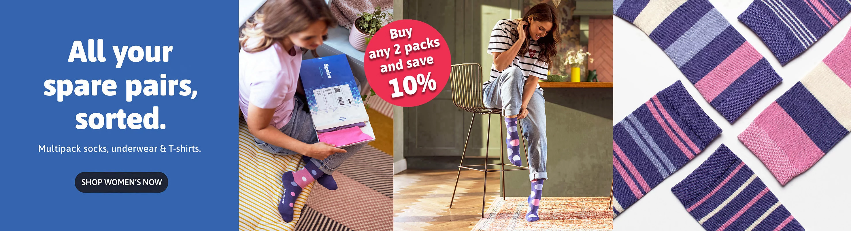 Multipack Socks, Underwear & Bamboo Clothing | Spairs - Item 1